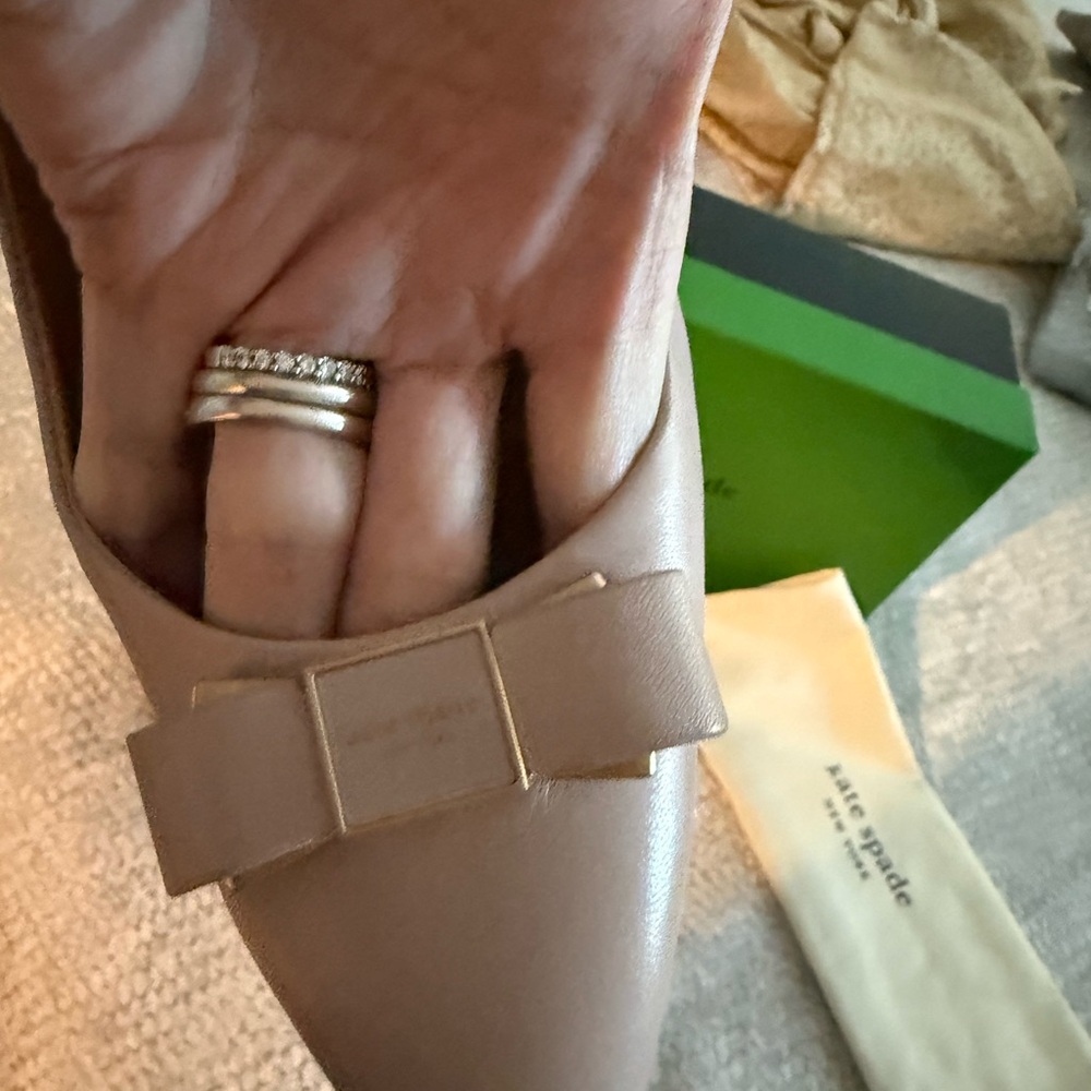 Kate Spade Bowlie Sling Heels Elegant Design - Picture 13 of 14